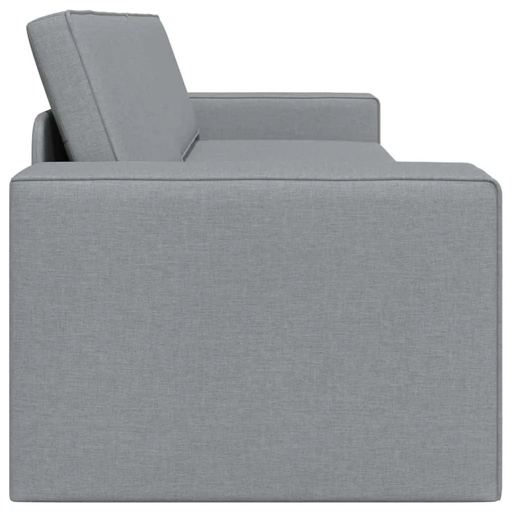 Sofá Cama de Chão 2 em 1 Cinza Claro 245x150x60.5 cm Tecido