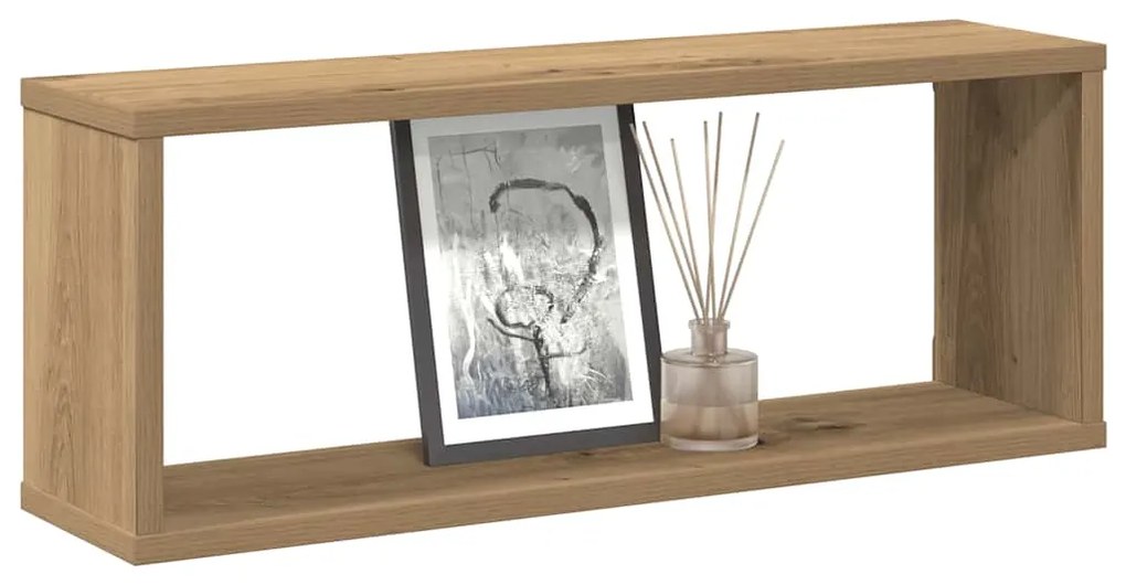 Prateleiras parede cubo 4 pcs deriv. madeira carvalho artisiano