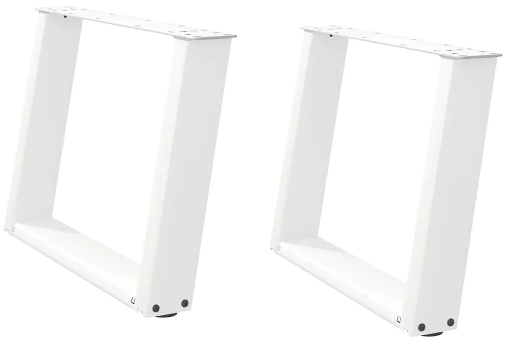 Pés para mesa de centro em formato de U, 2 peças, branco, 70x (42-43)