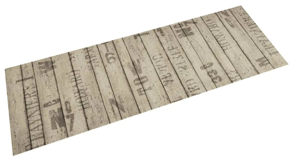 vidaXL Tapete de cozinha lavável 60x180 cm veludo padrão cerca