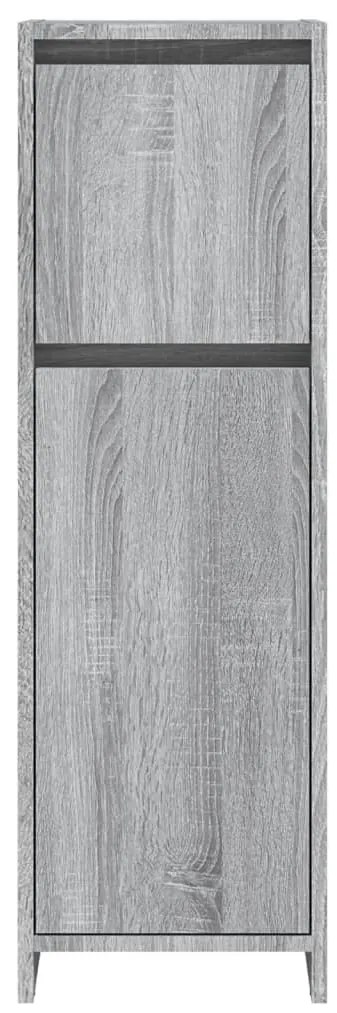 Armário WC 30x30x95 cm derivados de madeira cinzento sonoma