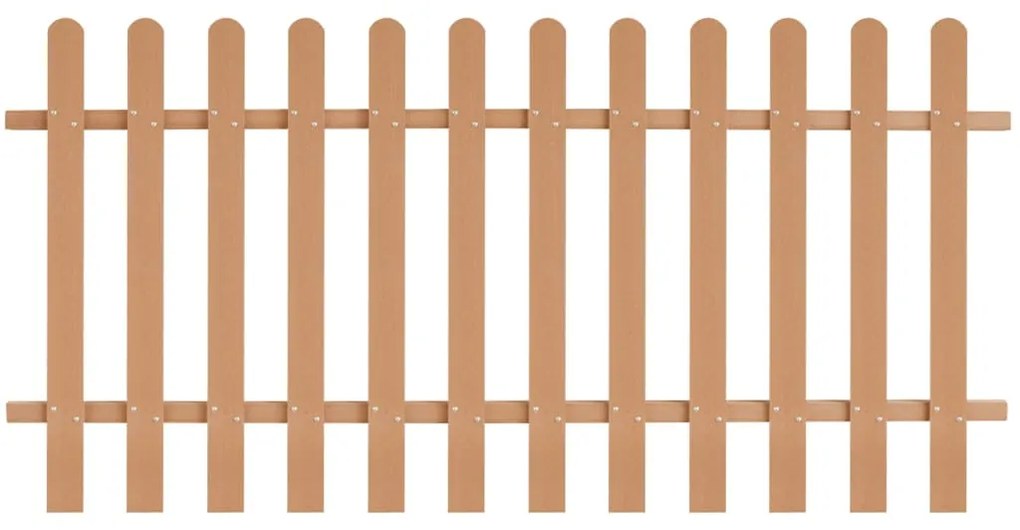 vidaXL Cerca de estacas em WPC 200x100 cm