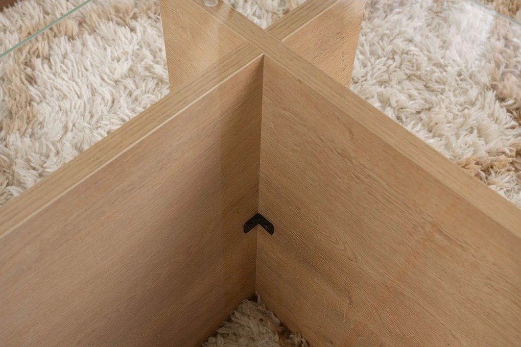 Mesa de Centro Vetrino – Carvalho Mel – 105x40x65 cm