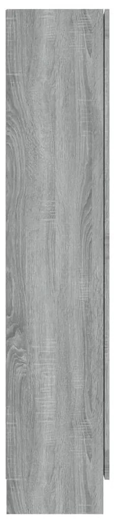 Vitrine 82,5x30,5x150 cm derivados de madeira cinzento sonoma