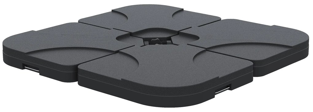 Base para Chapéu de Sol de 4 Peças Suporte para Chapéu de Sol para Jar