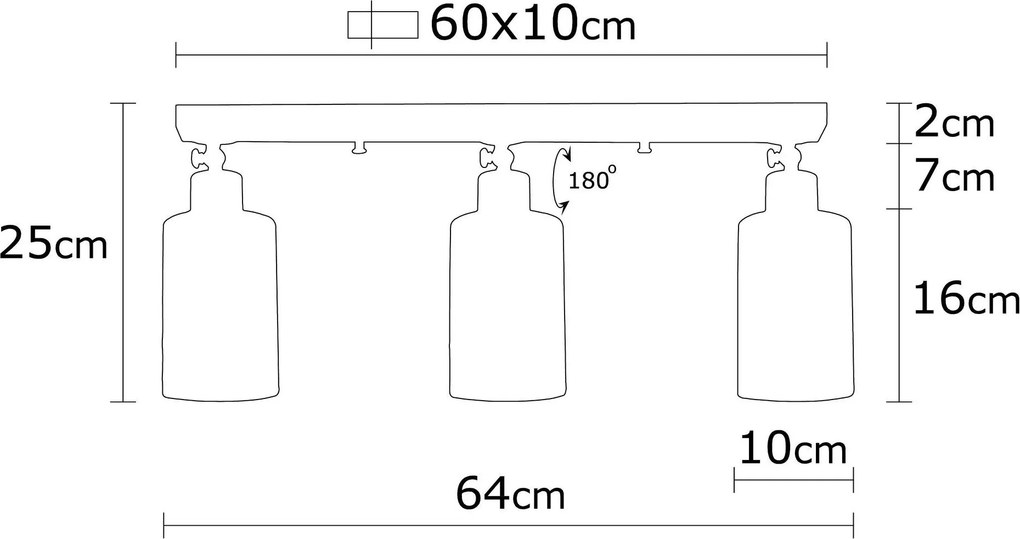 Candeeiro de Teto Balcova – Prateado – Diâmetro 64 cm x Altura 25 cm