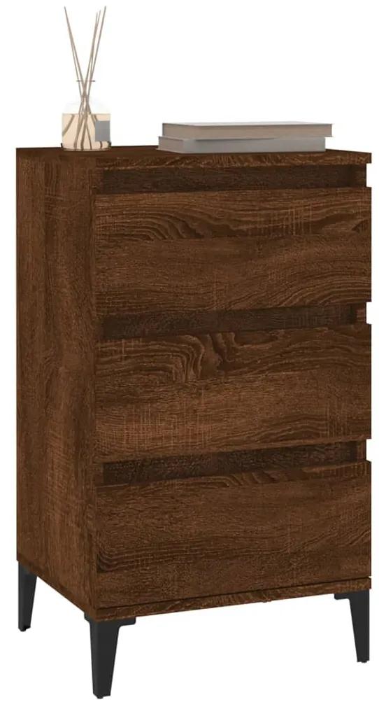 Mesa cabeceira 40x35x70 cm derivados madeira carvalho castanho