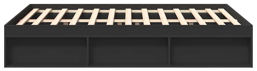 Estrutura cama de casal pequena 120x190 cm preto