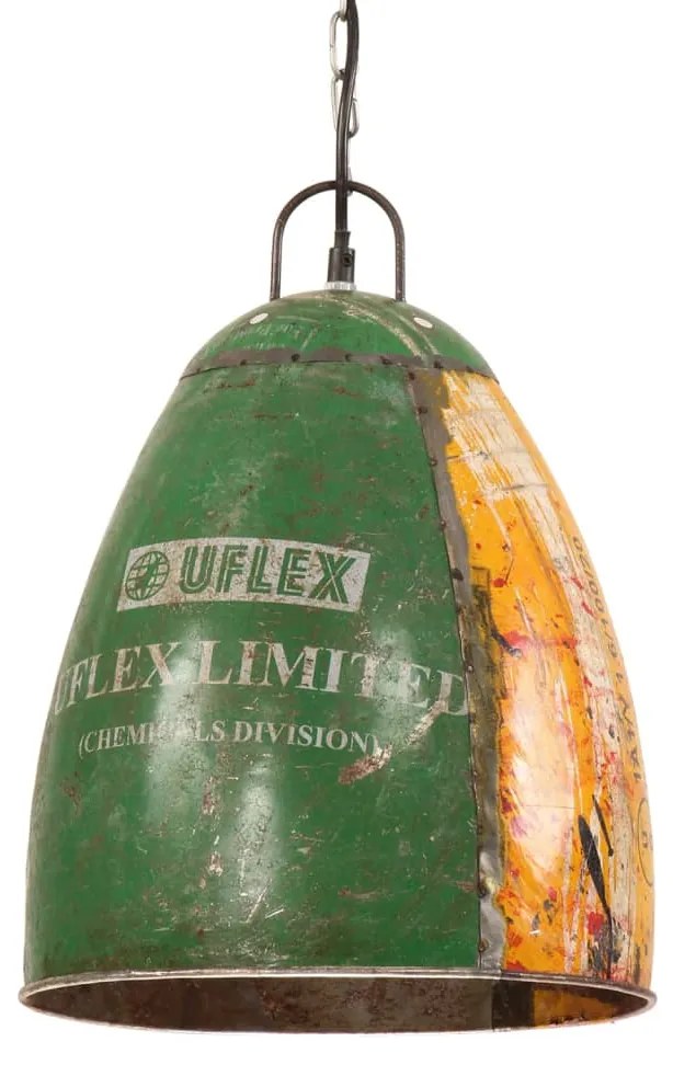 Candeeiro suspenso industrial redondo 25W 32 cm E27 multicor