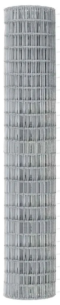 Cerca Euro com 10 Postes Prateados 1,5x10 m Aço