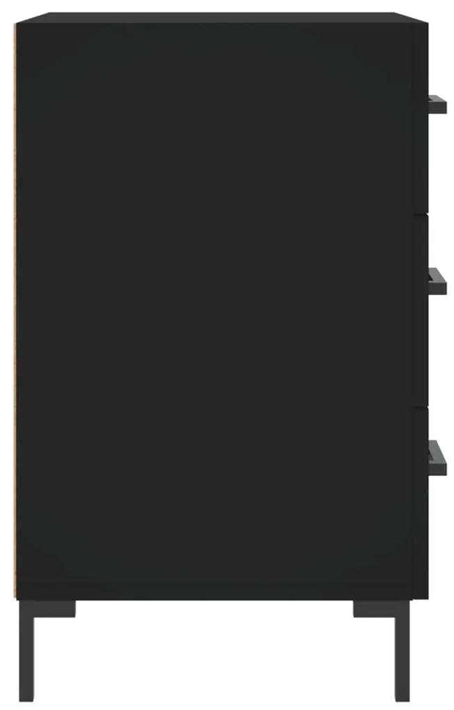 Mesa de cabeceira 40x40x66 cm derivados de madeira preto
