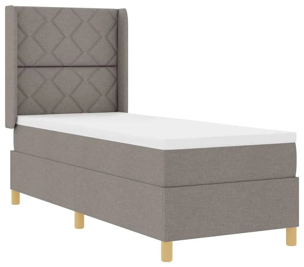 Cama com Colchão e LED vidaXL Taupe 80x200 cm Tecido
