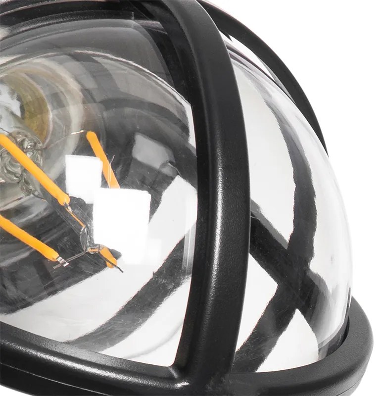 Candeeiro de parede exterior moderno preto IP54 - Joeri