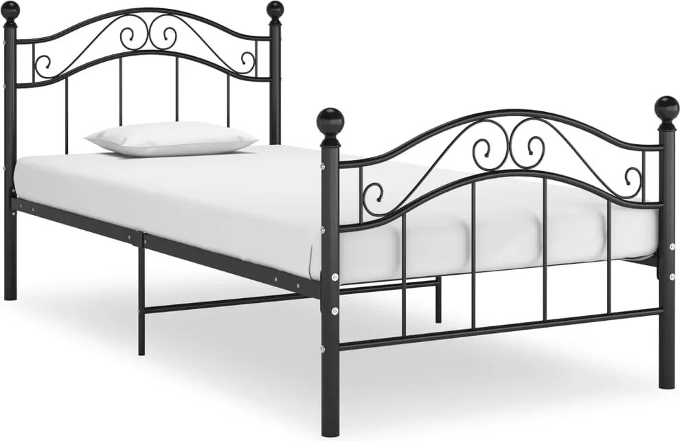 Estrutura de cama 100x200 cm metal preto
