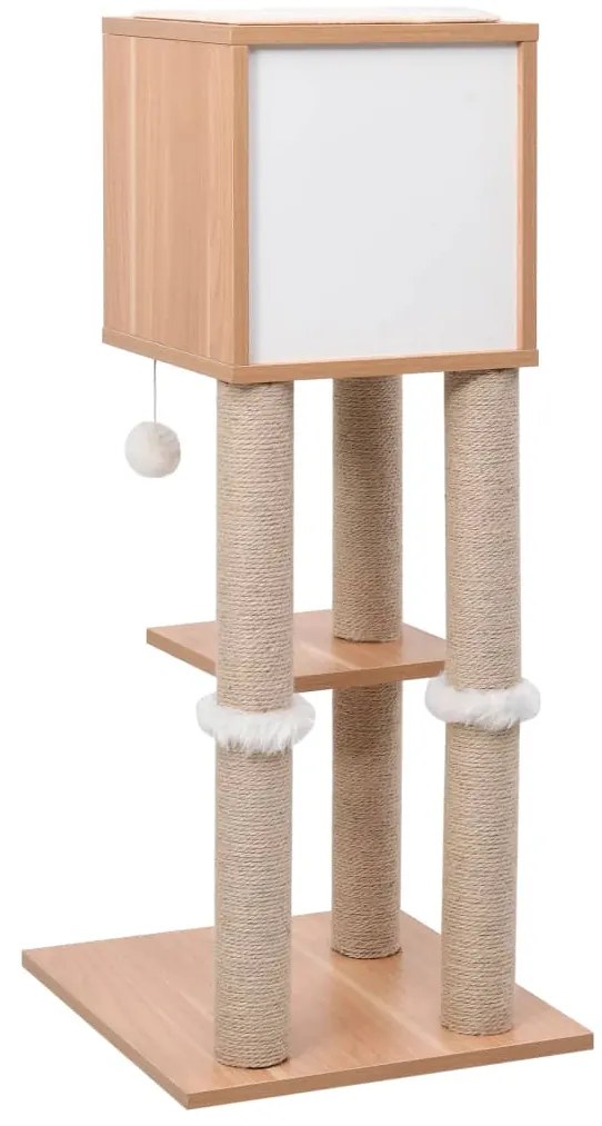 Árvore para gatos com tapete arranhador sisal 90 cm