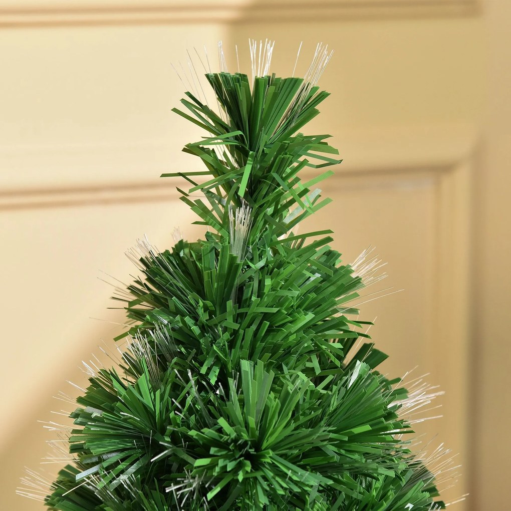 Árvore de Natal Artificial 90cm com 90 Ramos de PVC Fibra Óptica 4 Cor