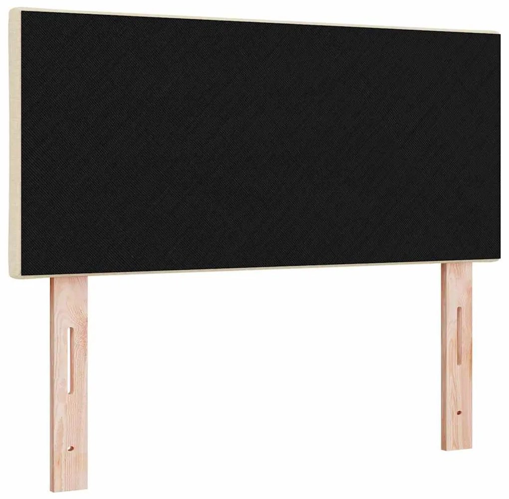 Cabeceira LED com Design de Blocos de Diamante Creme 90 cm Tecido