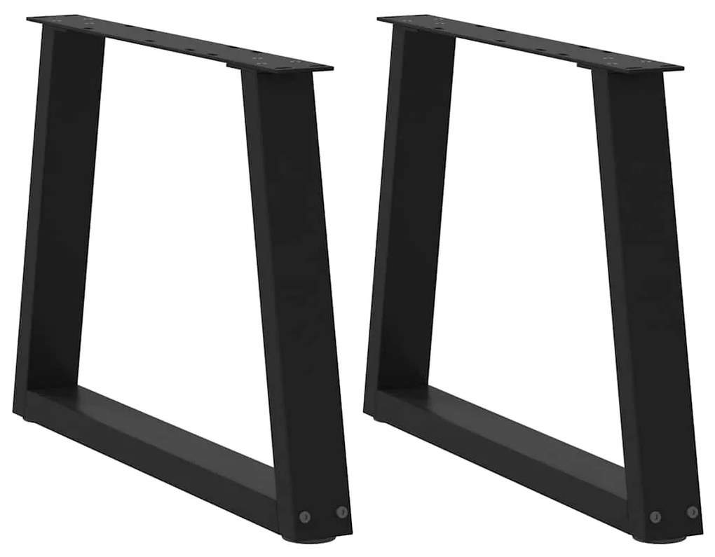 Pés para mesa de centro em V 2 peças preto 70x(42-43,3) cm aço