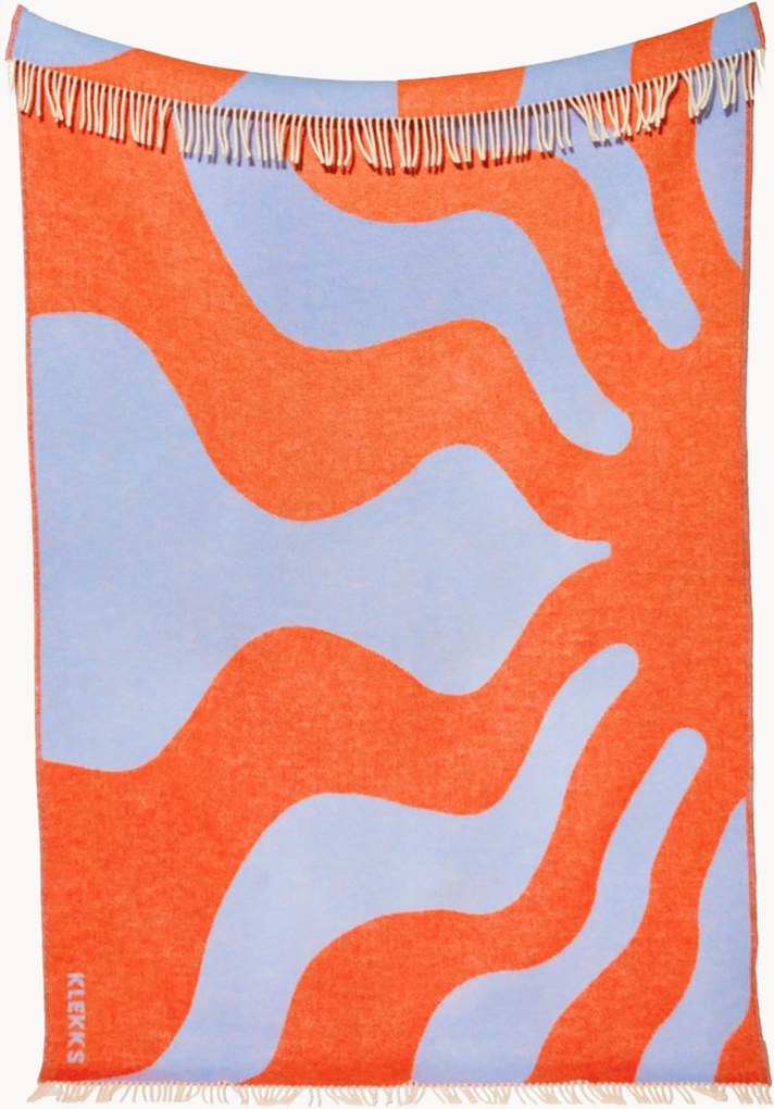 Manta de lã com franjas Klekks No. 13