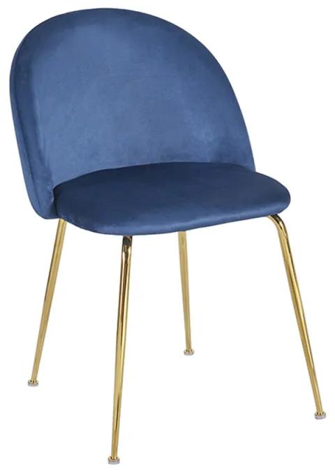 Cadeira Golden Dalnia Veludo - Azul