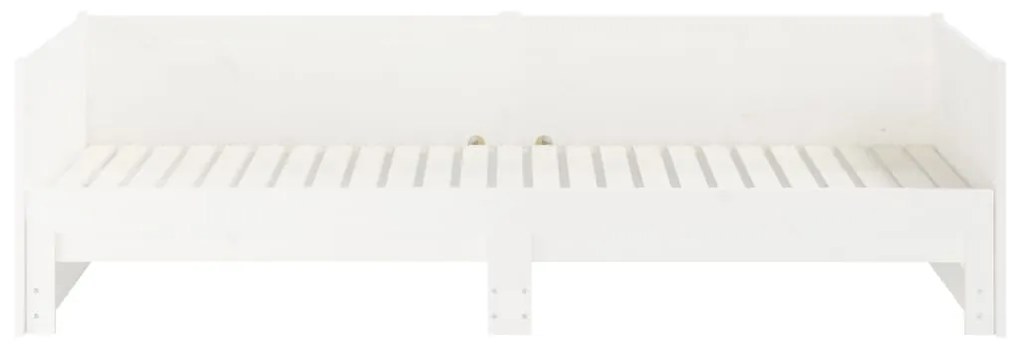 Estrutura sofá-cama de puxar 2x(80x200) cm pinho maciço branco