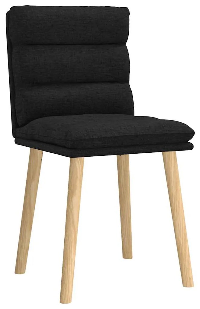 Cadeiras de jantar 2 pcs tecido preto