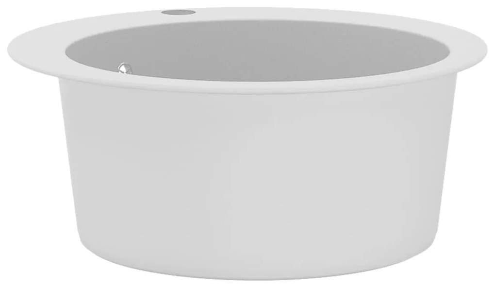 Lava-louça com 1 cuba redonda granito branco