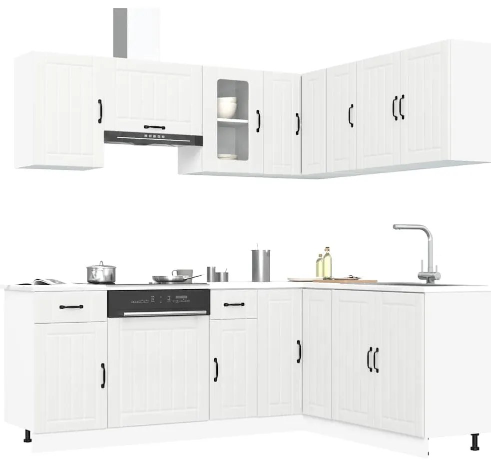 vidaXL 11 peças armário de cozinha conjunto Kalmar branca