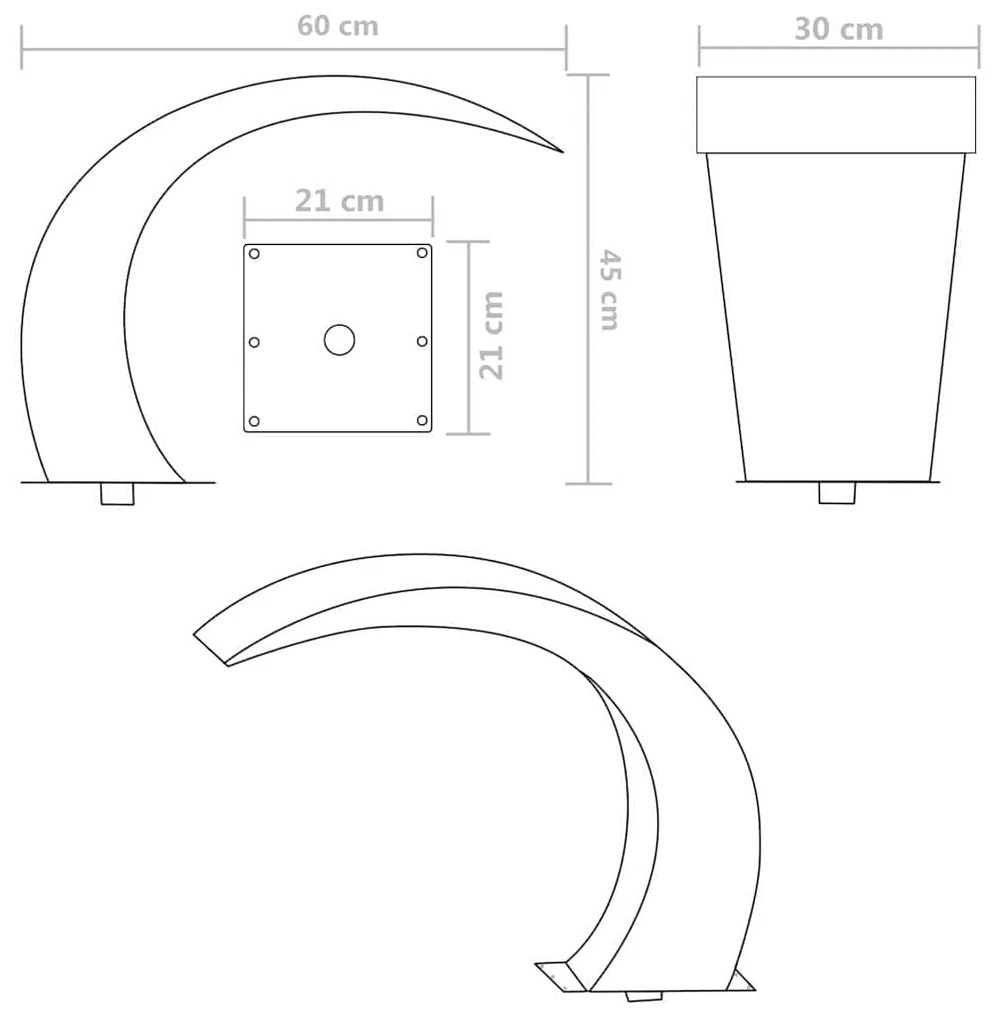 Fonte Lart para Piscina em Inox - Design Moderno