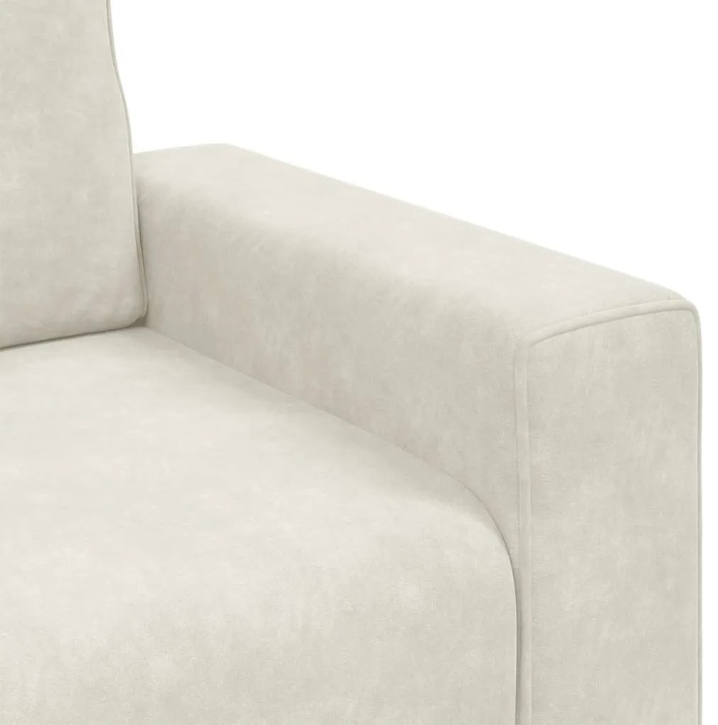 Poltrona 60 cm veludo creme