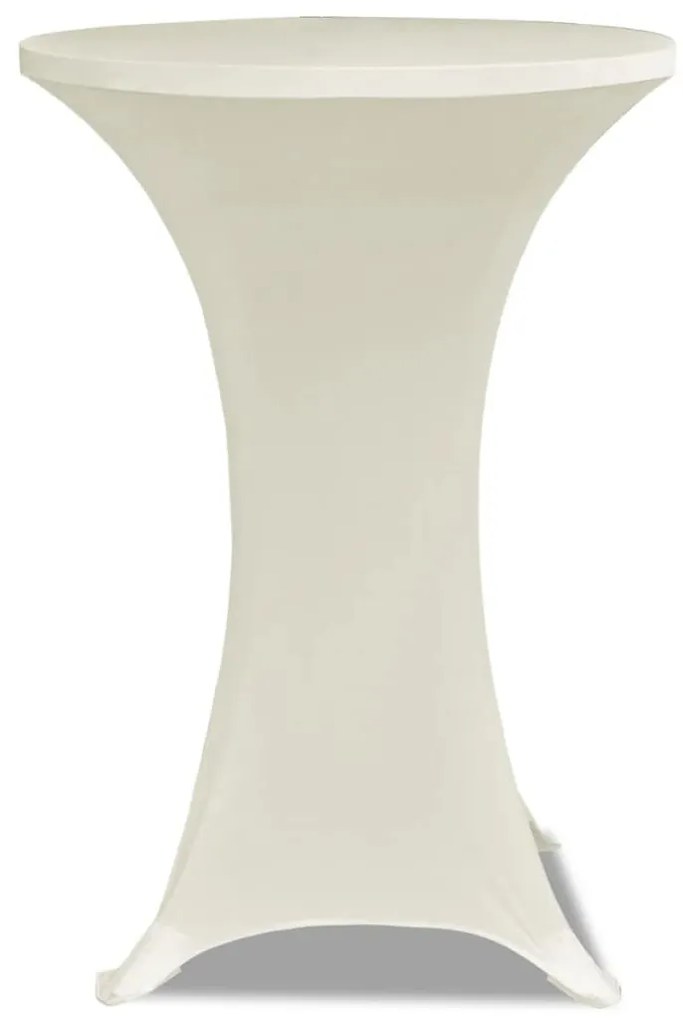 Toalha de Mesa elástica Ø80, Creme / 2 peças
