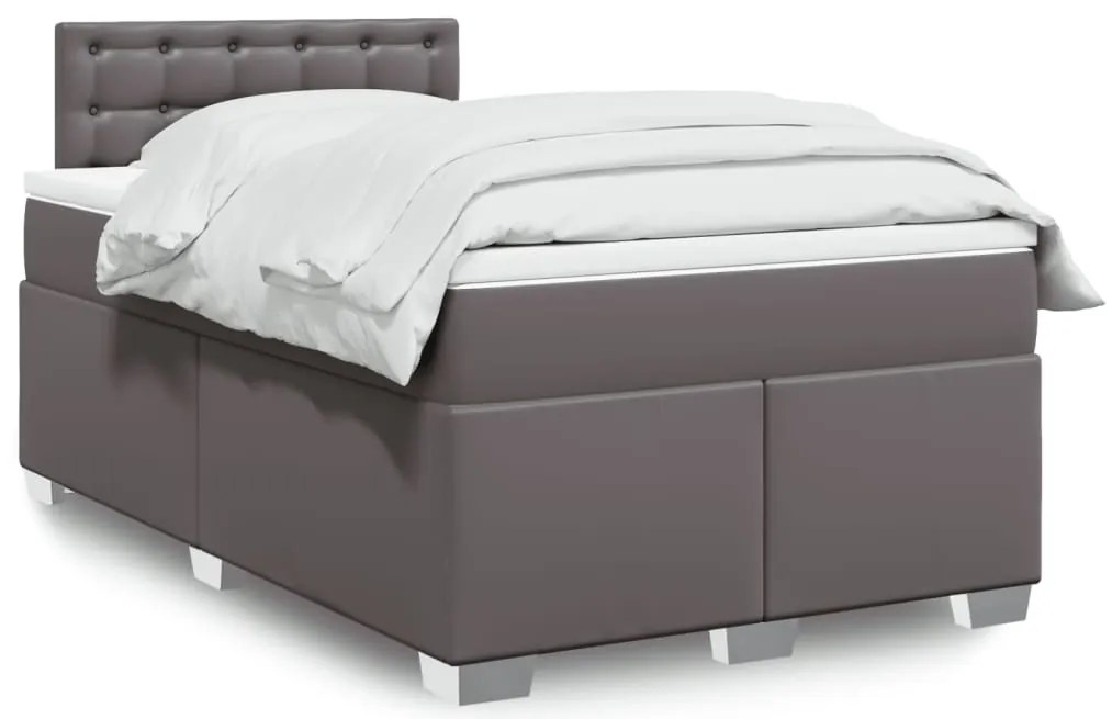 Cama com Molas/Colchão e Luzes Led - 120x200 cm - Couro Artificial Cin