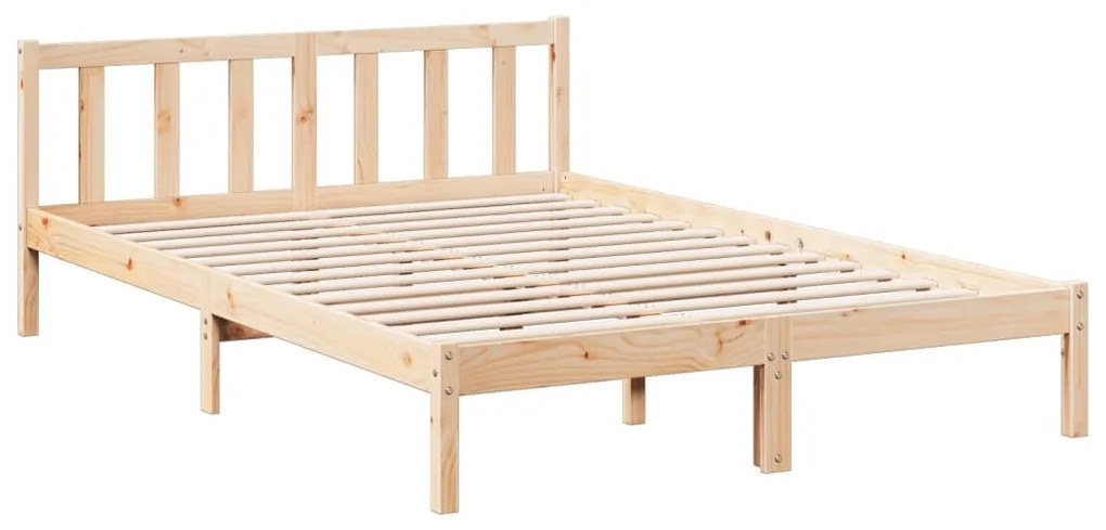 Cama extra longa sem colchão 160x220 cm madeira de pinho maciça