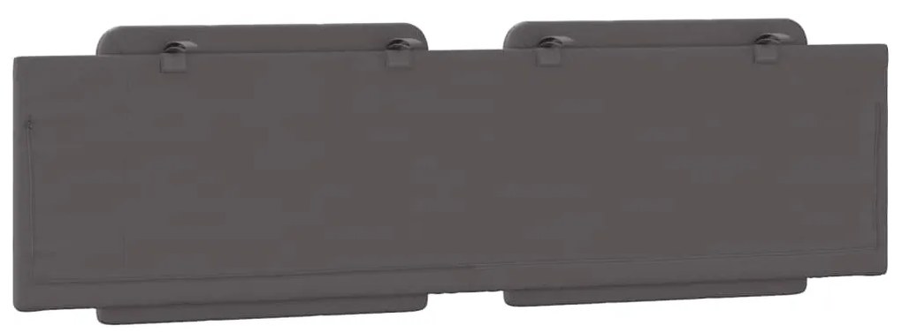 Almofadão de cabeceira 180 cm couro artificial cinzento