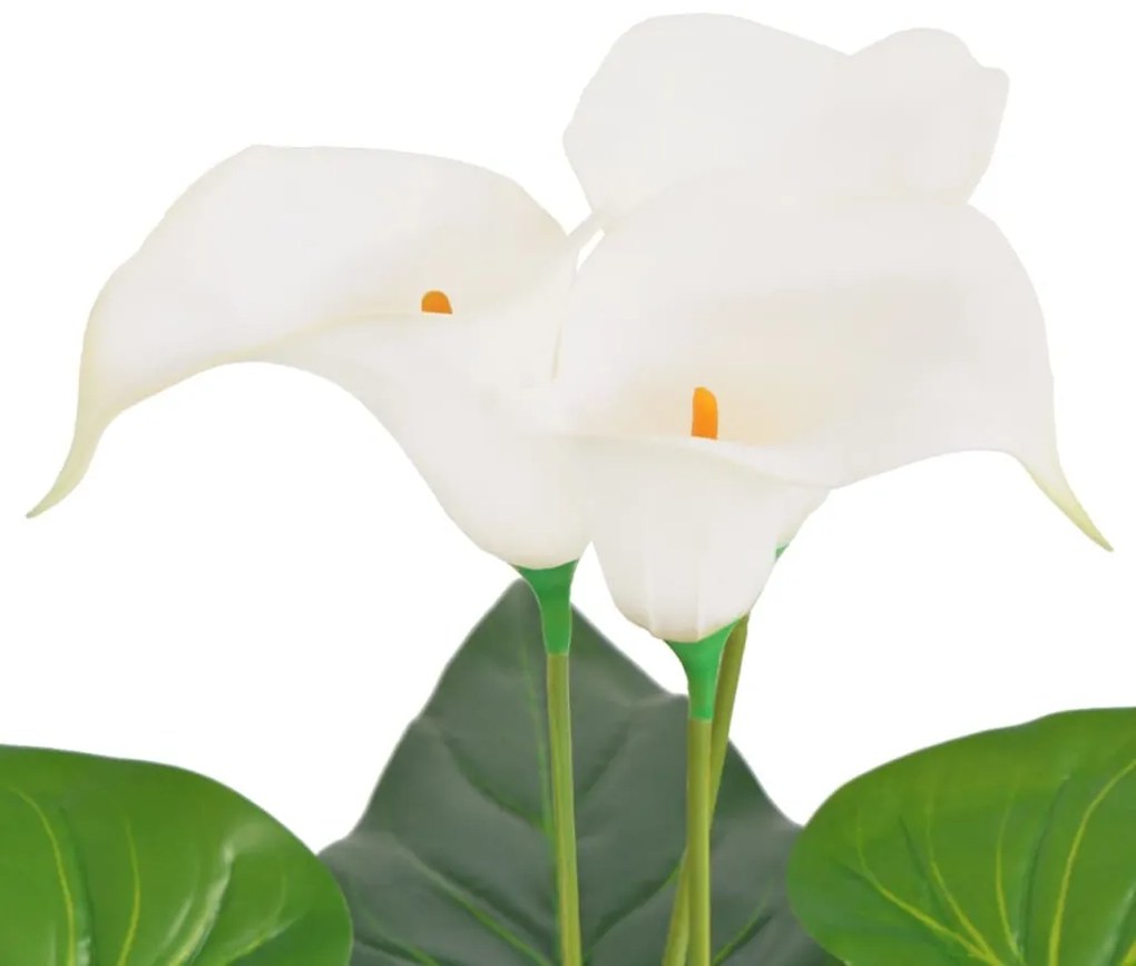 Planta jarro artificial com vaso 85 cm branco