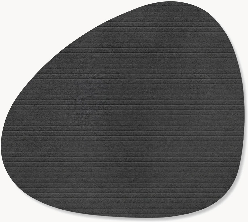 Bases para copos assimétricas artesanais em couro Curve, conjunto de 4