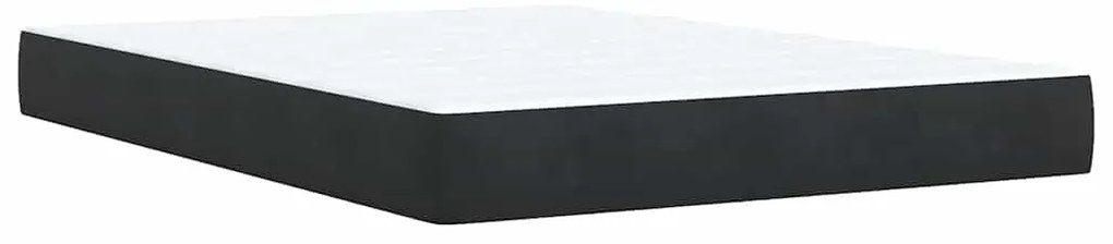 Cama com molas/colchão 140x190 cm veludo preto