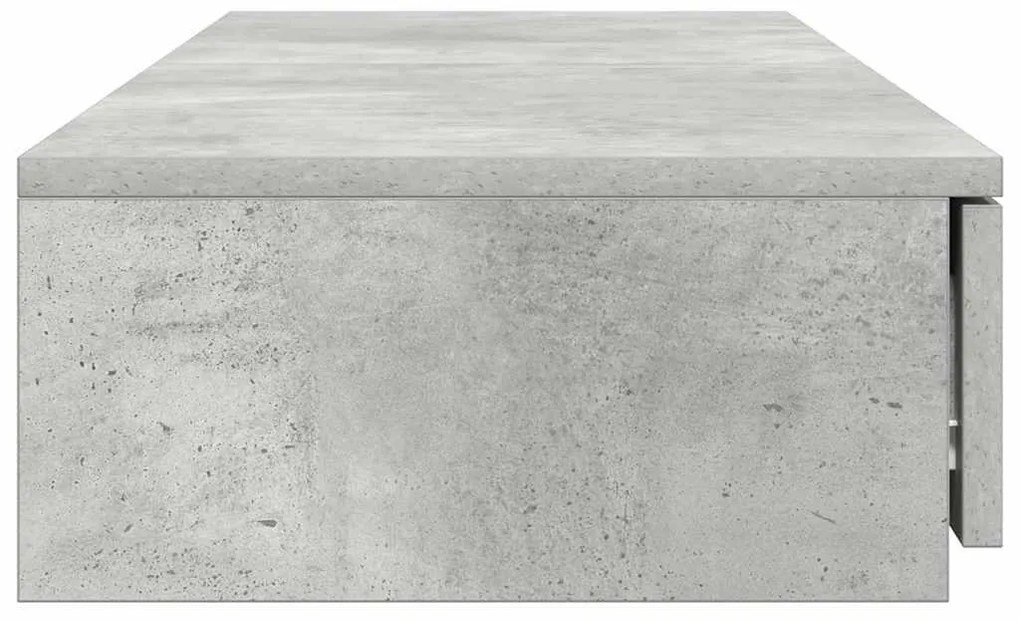 Mesa de Gavetas Cinza Betão 120x36,5x16,5 cm Madeira de Engenharia