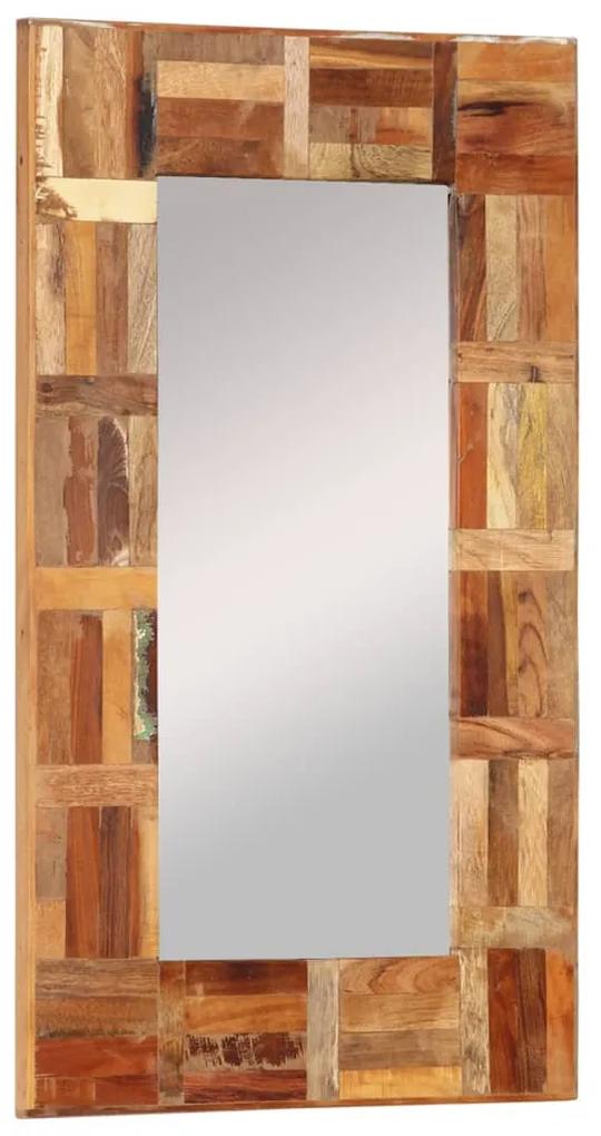 Espelho de parede madeira recuperada maciça 50x80 cm