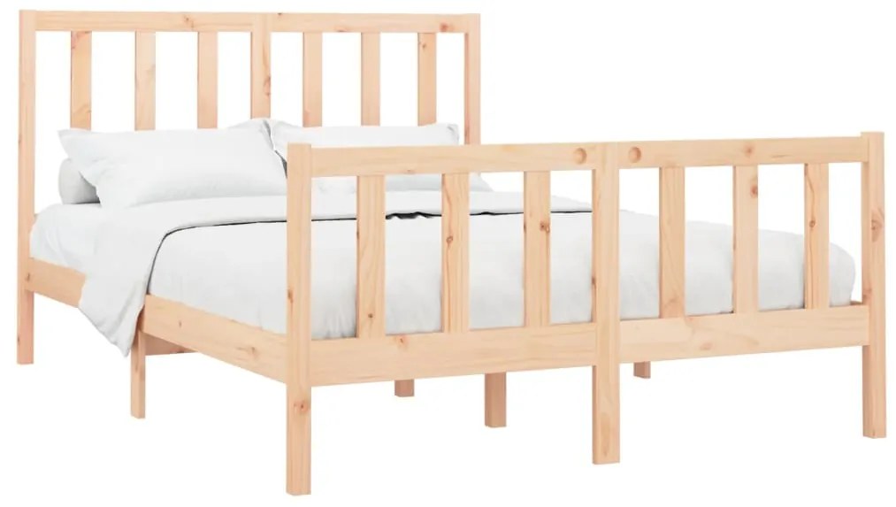 Cama sem colchão 160x200 cm madeira de pinho maciça