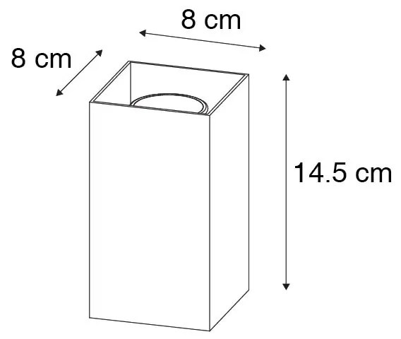 Candeeiro de parede quadrado design branco - Sabbir Design