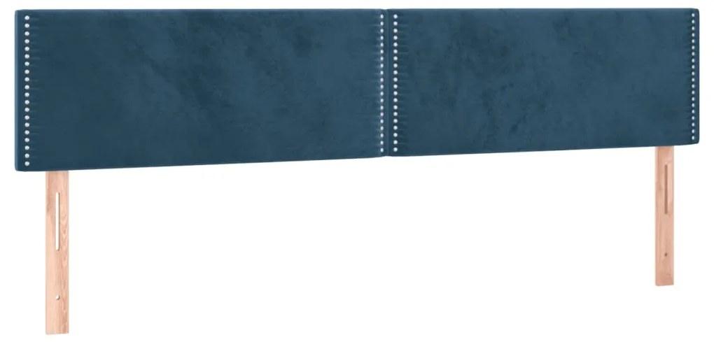 Cama boxspring com colchão 120x190 cm veludo azul-escuro