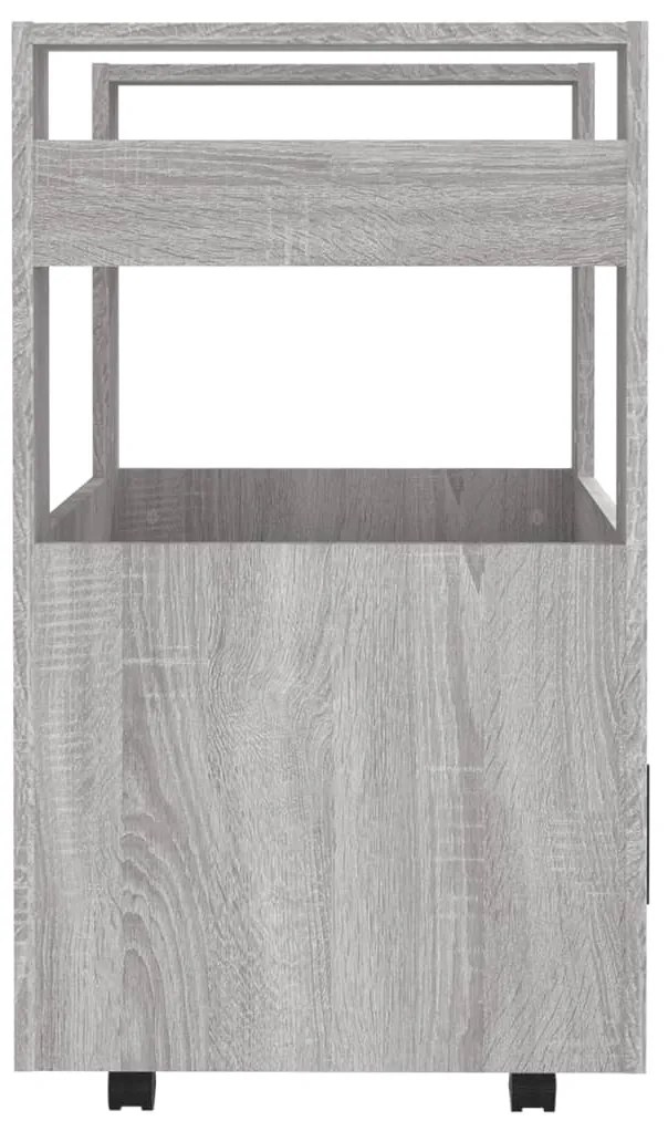 Carrinho de cozinha 60x45x80 cm derivados madeira cinza sonoma