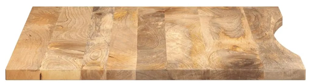 Tampo de mesa com curva 100x80x2,5 cm mangueira áspera maciça