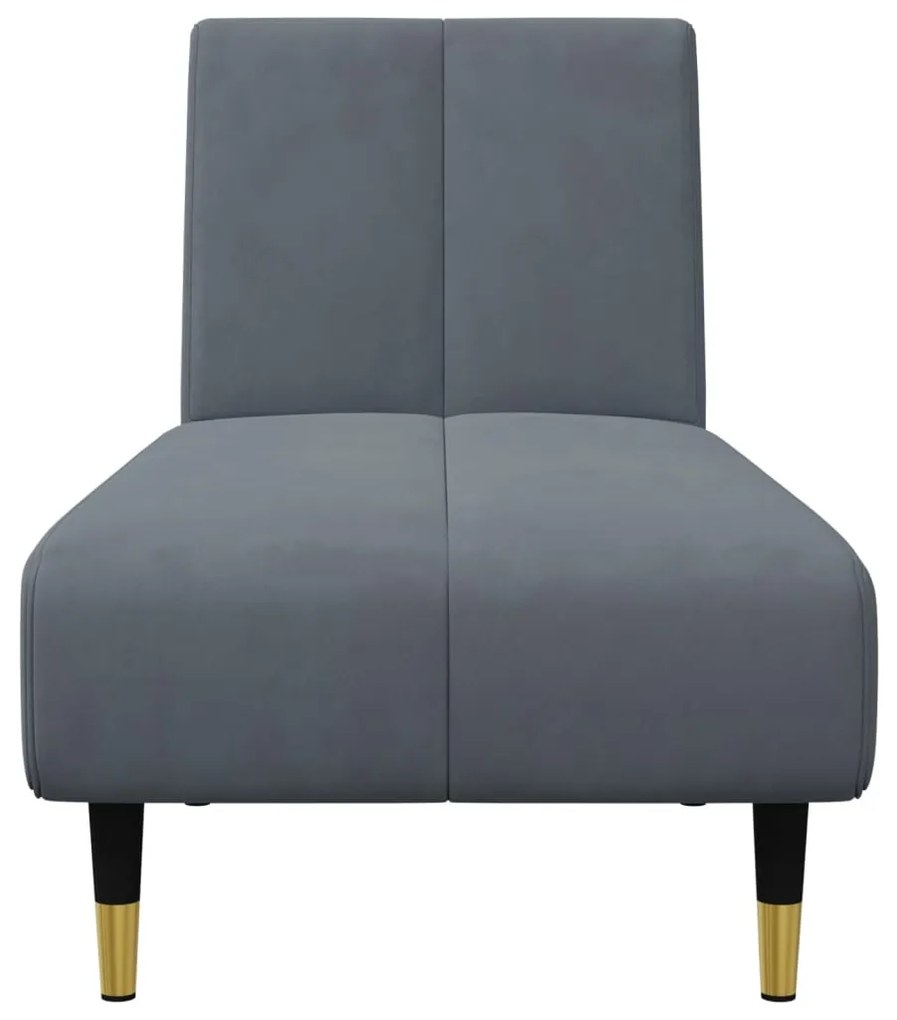 2 pcs conjunto de sofás veludo cinzento-escuro