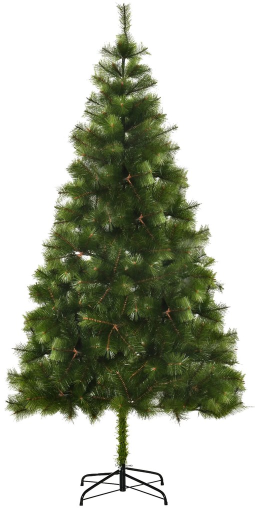 HOMCOM Árvore de Natal 210cm Árvore de Natal Artificial com 505 Ramos e Suporte Metálico Ø90x210cm Verde | Aosom Portugal