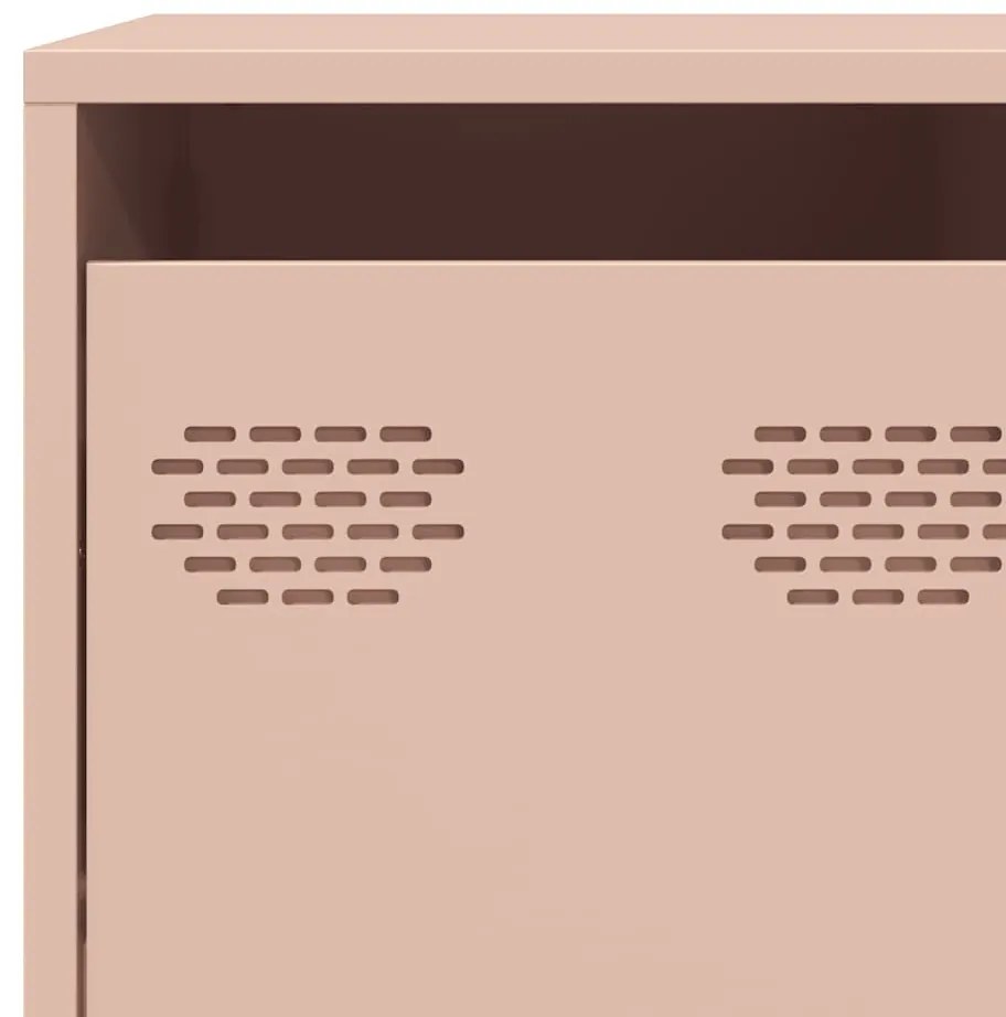 Aparador 135x39x73,5 cm aço laminado a frio rosa