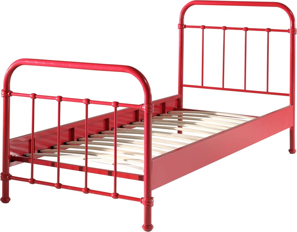 Cama para Crianças NEW YORK 90x200CM + Estrado Vermelha