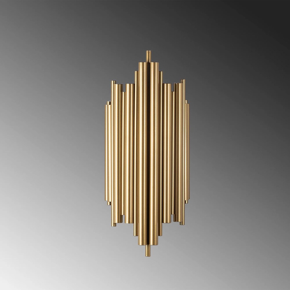 Candeeiro de Parede Reis – Dourado – 22 cm x 50 cm x 11 cm