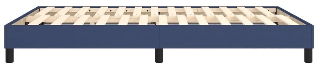 Estrutura de cama sem colchão 140x200 cm tecido azul